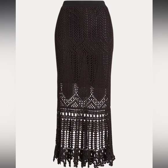 Elegant Black Pointelle
Knit maxi Skirt Polo Ralph Lauren size XL NWT - Picture 4 of 7